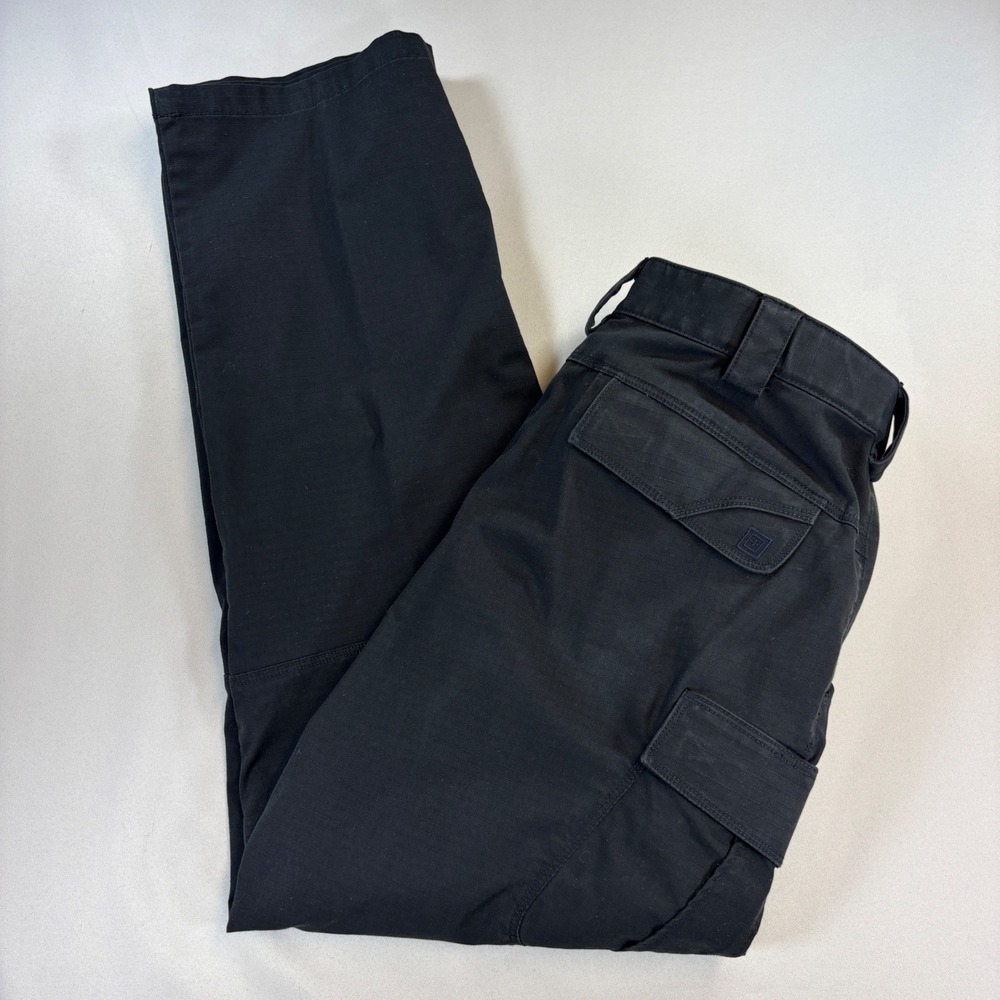 5.11 Tactical Series Pants Mens 34x32 Black Ripstop Cargo Hiking Work TDU EUC